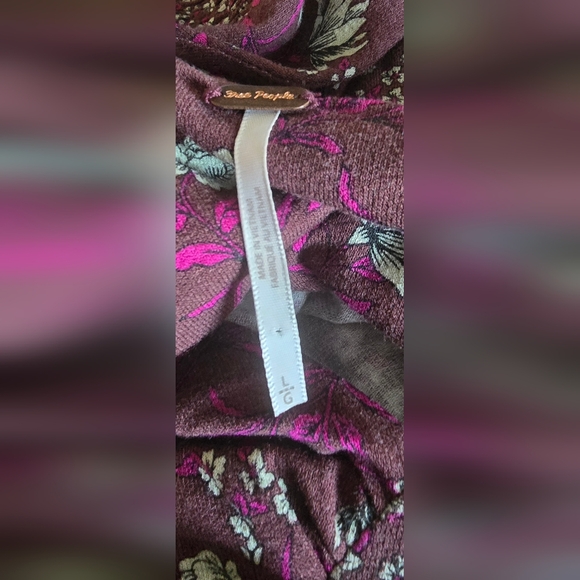 Free People Love Story Maxi Dress Women's Size Large Raisin Purple Multi - Picture 13 of 16